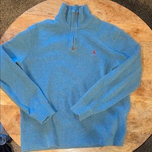 Polo by Ralph Lauren Men's Zip-Up Blue Sweater